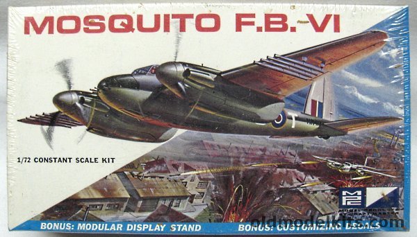 MPC 1/72 De Havilland DH-98 Mosquito with Customizing Decals, 7017-70 plastic model kit